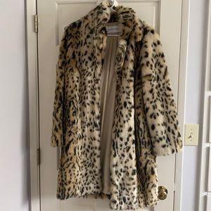Cupcakes and cashmere leopard print car coat